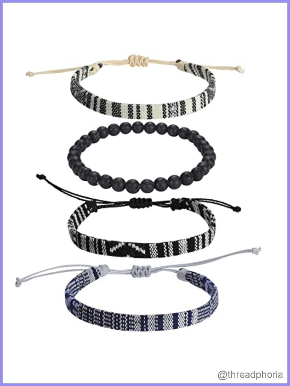 Handmade Boho Braided Bracelet Anklet Set Men Women Adjustable